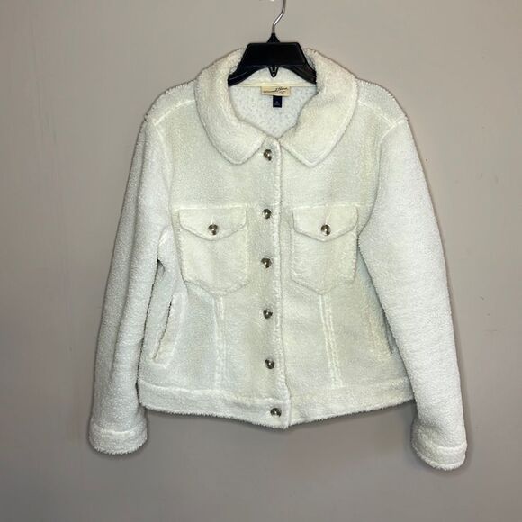 Universal Threads White Sherpa Jacket - Size XL - Picture 1 of 9